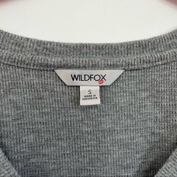 Wildfox Haley Ribbed Soft Long Sleeve Grey Small - Picture 5 of 10